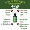 Usda Organic Lemon Balm Tincture. Liquid Organic Lemon Balm Oil Drops Supplement For Relaxation, Calm, Digestion. Vegan Leaf Extr