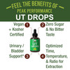 Urinary Tract Health Uti Herbal Treatment For Women. Vegan Kosher Bladder Relief Liquid Supplement Drop With Wild Harvested Uva