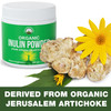 Organic Inulin Powder - Natural Prebiotic Fiber For Gut Health. Usda Organic Raw Whole Food Plant Based Vegan Prebiotics Fos