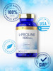 Carlyle L-Proline 1500Mg | 240 Capsules | Free Form | Non-Gmo, Gluten Free Supplement