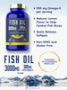 Fish Oil 3000Mg | 900Mg Omega 3 | 200 Softgels | Lemon Flavor | Non-Gmo And Gluten Free Supplement