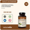 Naturewise Ashwagandha For Stress | Calming Ksm-66 Herbal Supplement Extract + Gaba, L-Theanine, Rhodiola Rosea, Light Brown, 60