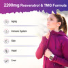 Herodianow Liposomal Resveratrol With Tmg Supplement 2200 Mg, Trans-Resveratrol & Trimethylglycine - Aging, Immune System,Vegan