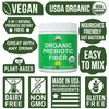 Organic Prebiotic Fiber 3-In-1 Vegan Powder For Gut Health. Usda Organic Raw Whole Food Plant Based Prebiotics Digestive Suppleme
