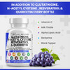 Glutathione 500Mg Supplement With Vitamin C N Acetyl Cysteine 600Mg Berberine 1000G Milk Thistle 1000Mg Resveratrol Quercetin