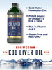 Carlyle Norwegian Cod Liver Oil | 16Oz | Pack Of 3 Bottles | Liquid Unflavored Fish Oil Supplement | Non-Gmo, Gluten Free