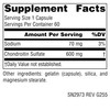 Source Naturals, Chondroitin Sulfate 600mg 60 Count