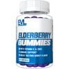 EVL Black Elderberry Gummies for  - High Strength Herbal Immune Support Gummies with Elderberry with Zinc and Vitamin C for  - Antioxidant Rich Sambucus Elderberry Gummy Vitamins for Men