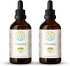 Chlorella B120 (2pcs) Alcohol-Free Herbal Extract Tincture, Concentrated Liquid Drops Natural Chlorella (Chlorella vulgaris) Dried Entire Plant (2x4 fl oz)