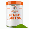 Genius Super Greens Superfood Powder, Nootropic Supplement - Organic Spirulina Powder with Lions Mane, Kale, Spinach & Antioxidants - Juice & Smoothie Mix for Energy, Immunity & Gut Health