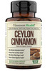 Organic Ceylon Cinnamon - Herbal Dietary Supplement for Heart, Brain & Digestive Health - Metabolism & Antioxidant Support. Gluten & GMO Free. 60 Vegan Capsules