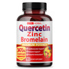 Premium High Purity Quercetin 98% with Bromelain Capsules Equivalent to 3470 mg - Maximum Potency with Green Tea Ashwagan - Supports Overall Health Strength Energy - 90 Days Supply