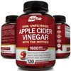 Apple Cider Vinegar Capsules with The Mother - 120 Vegan ACV Pills - Best Supplement for Healthy Weight Loss, Diet, Keto, Digestion, Detox, Immune - Powerful Cleanser & Appetite Suppressant Non-GMO