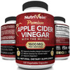 Nutrivein Apple Cider Vinegar Capsules with Mother - 1600mg - 120 Vegan Pills - Supports Healthy Weight Loss, Diet, Digestion, Keto, Cleanser - Best Supplement for Immune System - ACV Raw