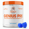 Genius Pre Workout Powder, Blue Raspberry - All- Nootropic Pre-workout & -Free Nitric Oxide Booster Supplement with Beta Alanine & Alpha GPC - No  Flavors, Sweeteners, or Dyes