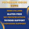 Gflow Vitamins - Potassium Iodide 65 mg Per Serving - Dietary Supplement, Thyroid Support - 2 Months Supply - Non -GMO