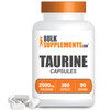 BulkSupplements Taurine Capsules - Taurine Supplement, Amino  Supplement - 4 Taurine 500mg Capsules  (2000mg), Taurine Pills - 90-Day Supply (360 Capsules)