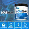 Evlution EVL BCAAs Amino s Powder - BCAA Powder Post Workout Recovery Drink and Stim Free Pre Workout Energy Drink Powder - 5g Branched Chain Amino s Supplement for Men - Unflavored Powder