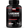 Force Factor L-Arginine Nitric Oxide Supplement with BioPerine to Help Build Muscle and Support Stronger  Flow, Circulation, Nutrient Delivery, and , L-Arginine 3000mg, 3g, 150 Capsules