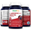 L-Arginine 1000 mg 200 Veggie Capsules (Non-GMO, Vegetarian & )