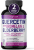 Quercetin with Vitamin C and Zinc - Quercetin 500mg - Quercetin with Bromelain - Zinc Quercetin - 120 Veggie Caps - Elderberry with zinc and Vitamin c for Adults (Non-GMO, Vegan) 2 Months Supply