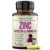 Zinc Quercetin Bromelain Supplement - Immune, Respiratory and Antioxidant Support. Cardiovascular Health - 100% Vegan, Non-GMO, , Dairy Free & Soy Free - 60 Capsules for One Month Supply