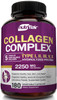 NutriFlair Multi Collagen Peptides Pills 2250MG, 180 Capsules - Type I, II, III, V, X - Premium Collagen Complex - Hydrolyzed Protein, Healthy Hair, Skin, and Nails