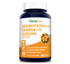 Sea Buckthorn (Omega 7) 2250mg 200 Veggie Powder Caps - Extract 5:1, Non-GMO &