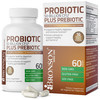 Bronson Probiotic 50 Billion CFU + Prebiotic with Apple Polyphenols & Pineapple  Extract for Women & Men Non-GMO, 60 Vegetarian Capsules