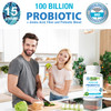 Prebiotics and Probiotics for Women and Men, 100 Billion Digestive Support Gut Health Nutritional Supplement That Works Fast, with Amino  and Fiber, Dr Formulated Bloating Relief Pills 30 Capsules