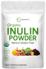 Organic Inulin FOS Powder (Jerusalem Artichoke), 2.2 Pounds (35 Ounce), Quick Water Soluble, Prebiotic Intestinal Support for Colon and Gut Health,  Fibers for Smoothie & Drinks, Vegan Friendly