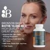 Bronson Biotin 10,000 Mcg Supports Healthy Hair, Skin & Nails & Energy Production - High Potency Beauty Support - Non-Gmo, 360 Vegetarian Tablets