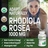 Bronson Rhodiola Rosea 1000mg Supplement - Adaptogenic Herb for Brain,  & Mood Support - Non-GMO, 120 Vegetarian Capsules