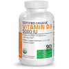 Bronson Vitamin D3 5000 IU Certified Organic Vitamin D Supplement, Non-GMO, USDA Certified, 90 Tablets