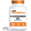 BulkSupplements Glucosamine  Capsules - Dietary Supplement for Joint Health, Glucosamine Supplement -  - 2 Capsules  - 60-Day Supply (120 Capsules)