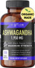 Organic Ashwagandha Capsules - High Potency - Stress Relief, Natural Mood Support, Wellbeing, Vitality & Thyroid Support. Pure Organic Ashwagandha Powder and Root Extract. 120 veggie cpsules