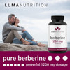 Luma Nutrition Berberine Supplement - Berberine 1200mg Per Serving - Berberine HCI - Berberine Plus - 60 Berberine Capsules