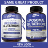 NutriFlair Liposomal Glutathione Setria 700mg - Pure Reduced, Stable, Active Form L Glutathione reductase (GSH), Enhanced Absorption - Non GMO Antioxidant, Detox, Cardiovascular, Brain, Immune Health