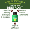 Peak Performance Beet Root Vegan Capsules. USA Grown Beets Juice Powder Super Food Pills 1200 mg. Nitric Oxide Energy Boosting Beetroot Polyphenol Support Supplement