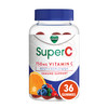 Vicks SuperC Vitamin C Gummies, Rest & Replenish, Immune Support (Vitamin C, Ashwagan, Echinacea, Chamomile) Citrus Berry Flavored, 36 Gummies