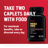 Gnc Mega Men Multivitamin, Twin Pack, 180 Caplets Per Bottle, Heart And Immune Support