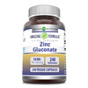 Amazing Formulas Zinc Gluconate Supplement | 50 Mg Per Serving | 240 Veggie Capsules | Non-Gmo | Gluten Free | Made In Usa