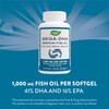 Nature'S Way Mega-Dha Premium Fish Oil, Supports Eye And Brain Health*, Omega-3, 60 Softgels