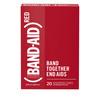 Band-Aid Brand Adhesive Bandages Featuring (Red), Wound Care Protection Of Minor Cuts & Scrapes For All Ages, Help Support The Fight To End Aids, Assorted Sizes, 20 Ct