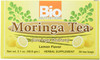 Bio Nutrition Lemon Moringa Tea Bags, 2.1 Ounce