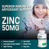 Bronson Zinc 50Mg Complex, 100 Vegetarian Capsules - High Potency Immune Support, Antioxidant Protection, Skin Health