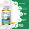 Alliwise Black Seed Oil Softgel, Cold Pressed Black Cumin Nigella Stiva With Irish Sea Moss, Quercetin With Bromelain, Elderberry Extact Enhanced Absorption, Antioxidant, Skin & Hair, Immune Health Support