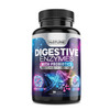 Built Nature Digestive Enzymes For Optimal Digestive Health - Bromelain, Lactase, Lipase, Papain, Probiotics & Prebiotics - Relief From Bloating, Gas & Constipation, Gut Health & Immune Support - 60 Capsules