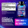 Built Nature Magnesium Glycinate 250Mg - High Absorption Chelated Magnesium Supplement - 100% Pure Magnesium Glycinate - Stress, Sleep, Heart, And Muscle Health Support - Non-Gmo, Vegan, Gluten-Free (60 Tablets)