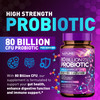 Built Nature 80 Billion Cfu Probiotic - Daily Digestive Gut Health Supplement For Men & Women - Lactobacillus Acidophilus, Bifidobacterium & Prebiotics - Non-Gmo, Gluten & Dairy Free, Shelf-Stable - 60 Capsules